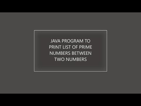 Java Program to Print List of Prime Numbers Between Two numbers.