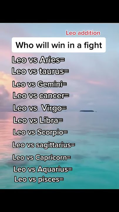 Who would win a fight. Leo edition - Zodiac signs Shorts