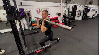 'Swiss Bar' Reverse Lunge demonstration