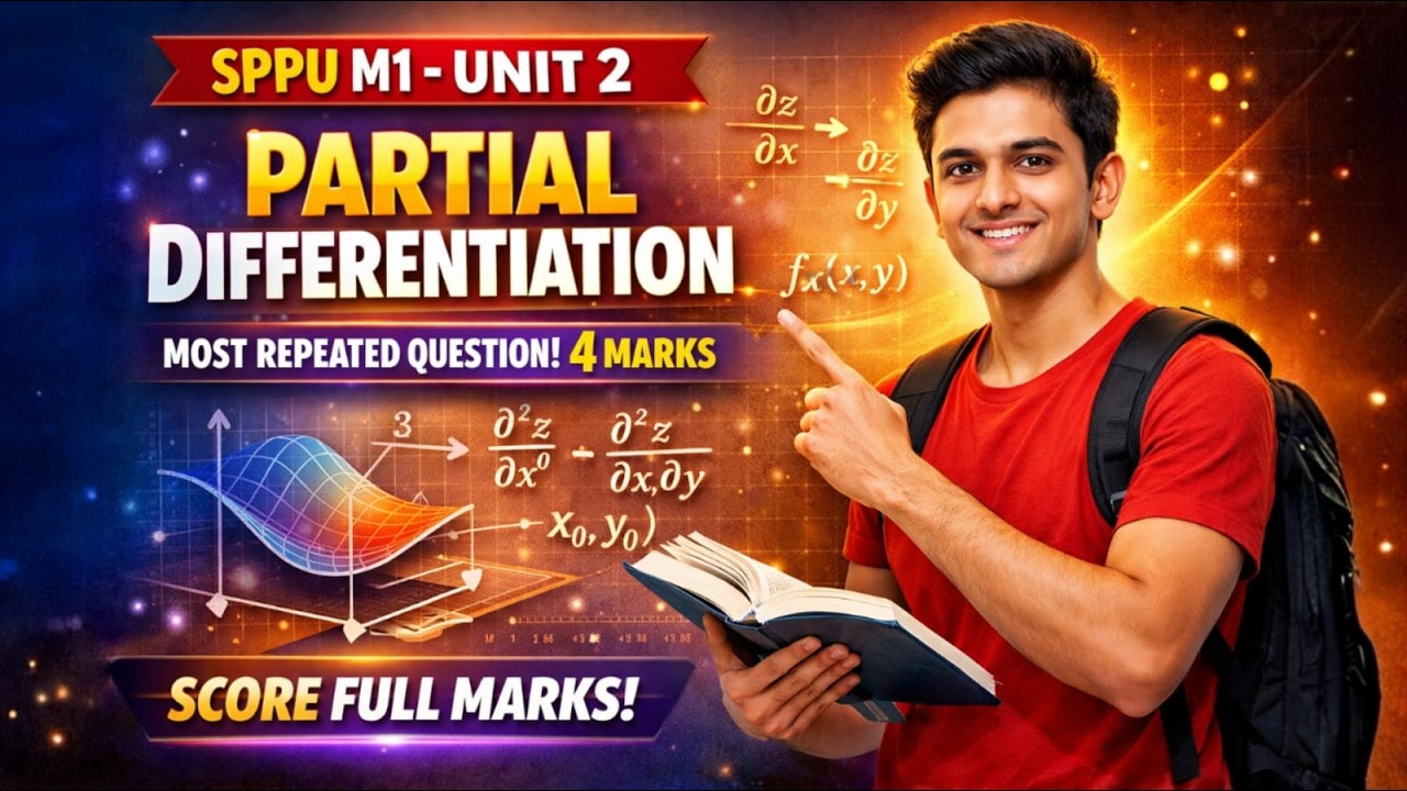 SPPU M1 Unit 2 | Partial Differentiation Most Repeated 4 Marks Questions | Exam Sure Shot