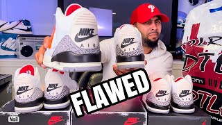 Picking Up Multiple “FLAWED” Pairs of Air Jordan 3 White Cement Reimagined
