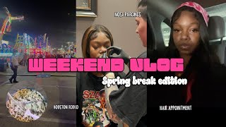 WEEKEND VLOG | houston rodeo, hair appointment, nose piercing, ect.