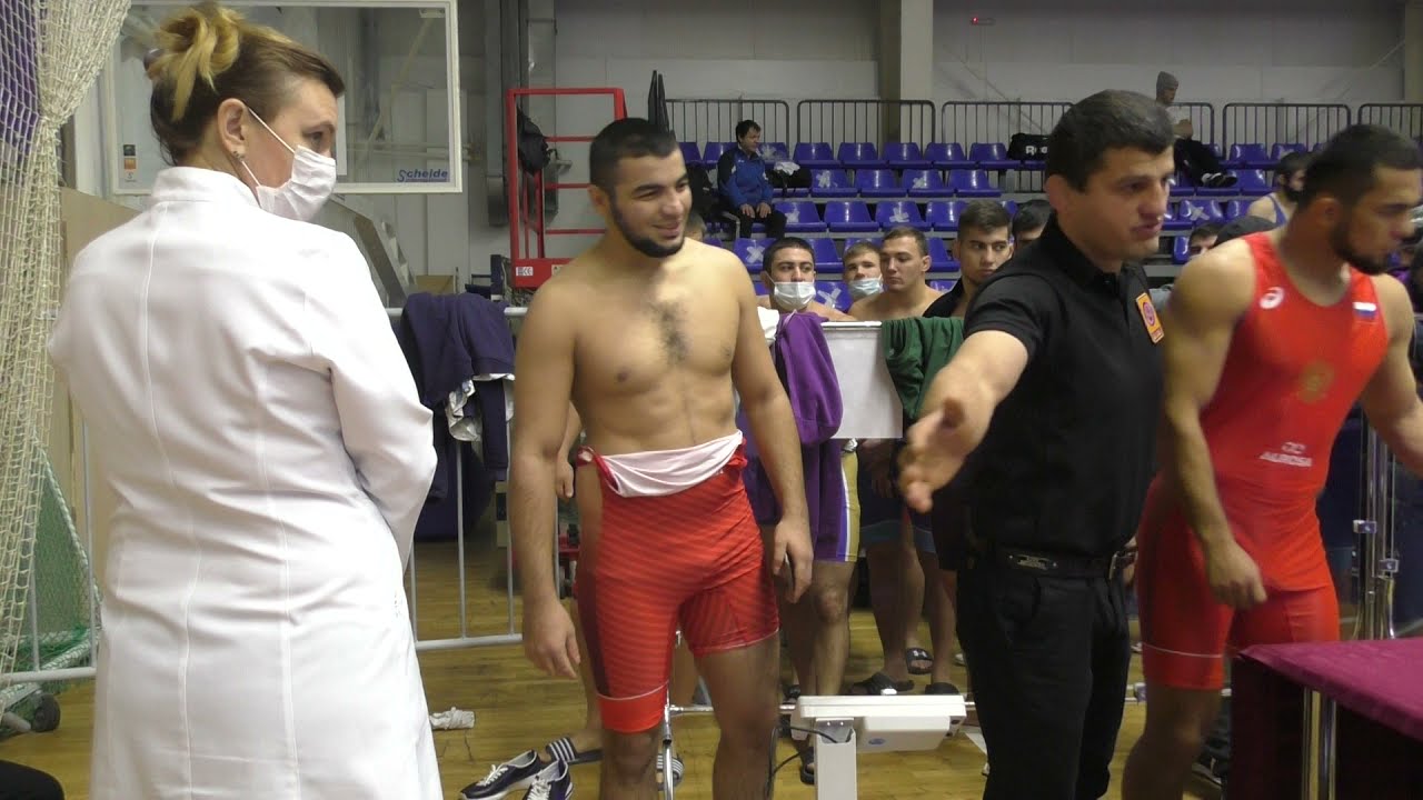 Взвешивание борцов до 86 и 92 кг, первенства России U23 2021 года в ...