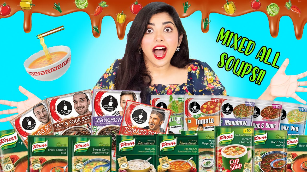 MIXING ALL SOUPS & EATING IT!! 😰| Ramya Vasudev