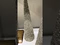 Raz 13.75" Silver Glitter Cone Tree Christmas Decoration 4523138