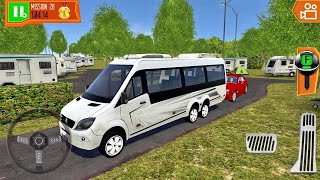 Camper Van Beach Resort - Car Tow Boat Trailer & Tour Bus Driving Android iOS Gameplay screenshot 5