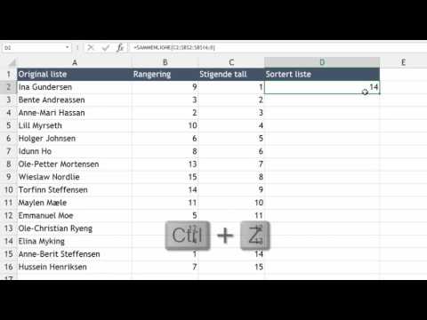 Video: I excel, hvordan sorterer du alfabetisk?