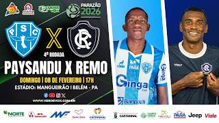 #aovivo PAYSANDU 1 X 1 REMO | MANGUEIRÃO - BELÉM -PA || PARAZÃO 2026 || 4ª RODADA