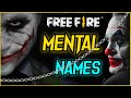 top 10 unique gamer names idea / new gamers names for #free fire & #pubg / free fire attitude names.