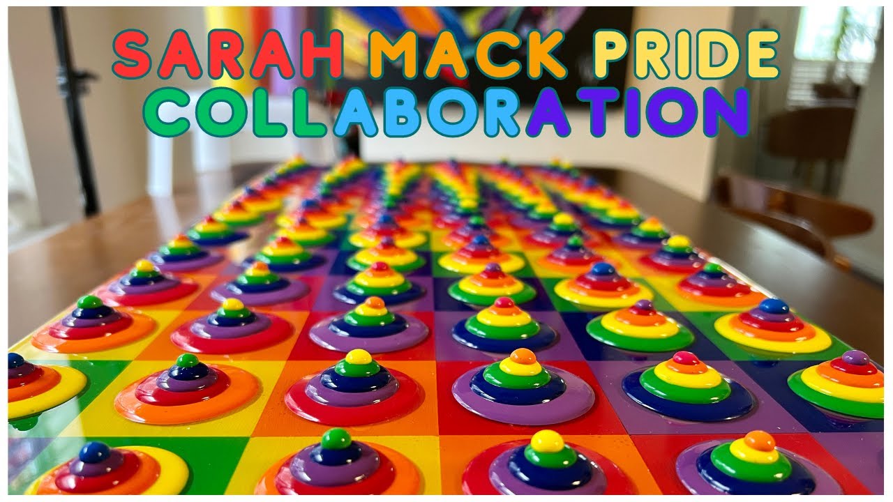 🌈 SARAH MACK Pride Collab BLOB painting and DUTCH pour using PRIDE