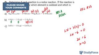 ⚗️ Identifying Redox Reactions, Oxidizing Agents, and Reducing Agents (Part 3)