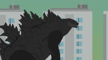 Godzilla charges at Mechagodzilla  (Stick nodes)