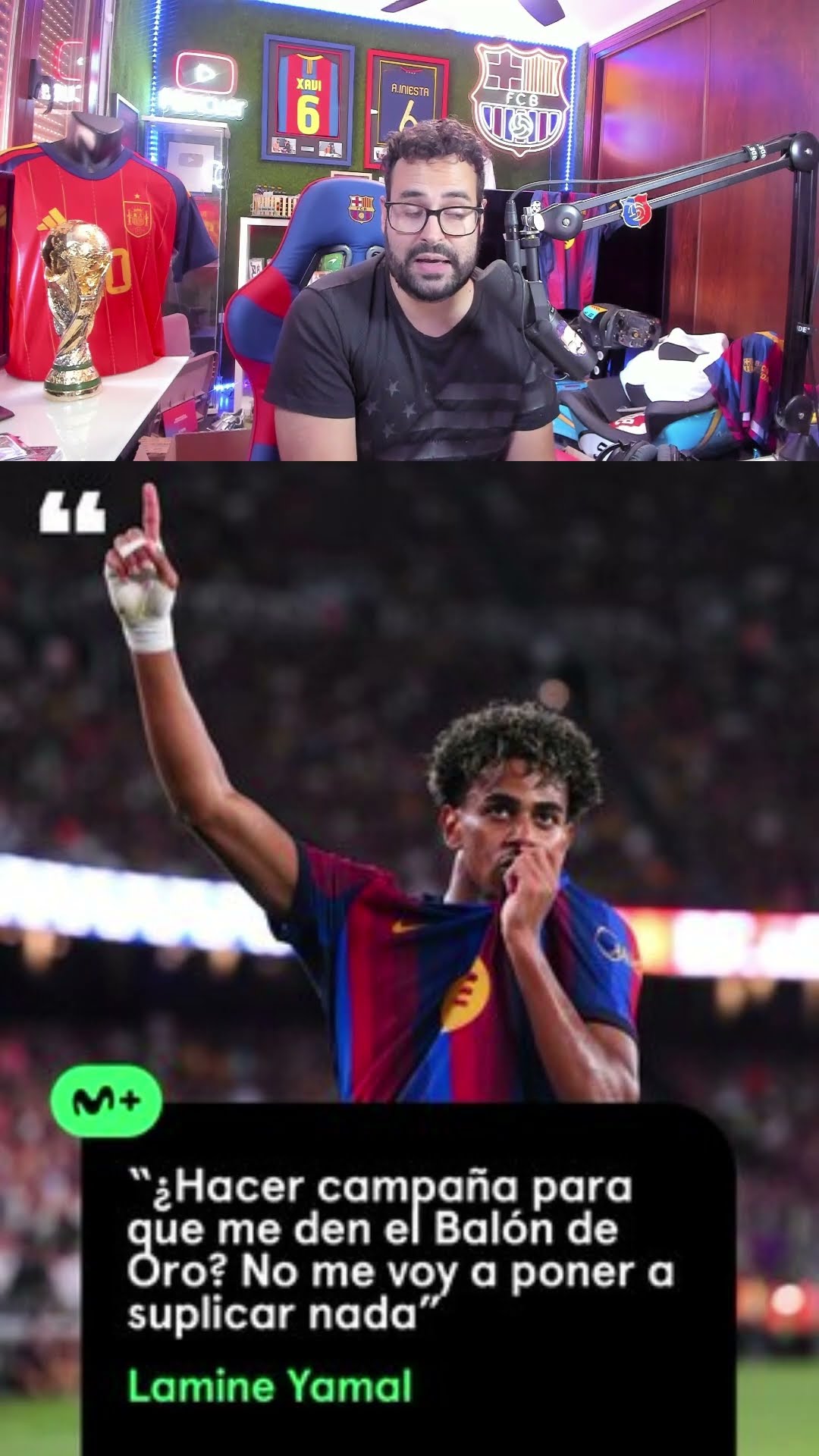 Lamine sobre el balón de oro #lamineyamal #balondeoro #barça #futbol #mancuer  #shortvideo