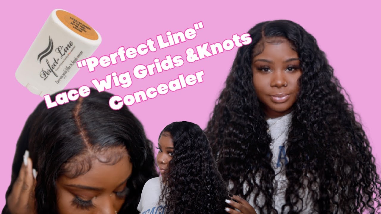 ♡ I tried Perfect Line Lace Wig Concealer OMG !!, 28 Inch WaterWave Lace  Front Melt