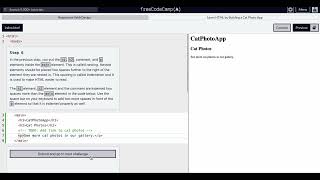 FreeCodeCamp - Responsive Web Design - Step 6 of 71 - Learn HTML by Building a Cat Photo App - OLD