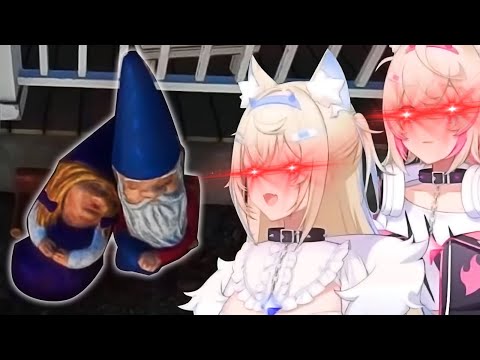 When The Twin Doggos FUWAMOCO Saw a Gnome