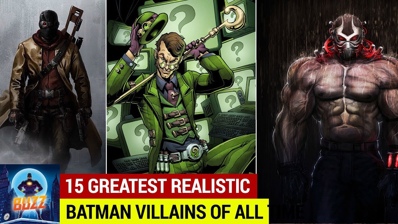 15 Greatest Realistic Batman Villains of All Time - YouTube