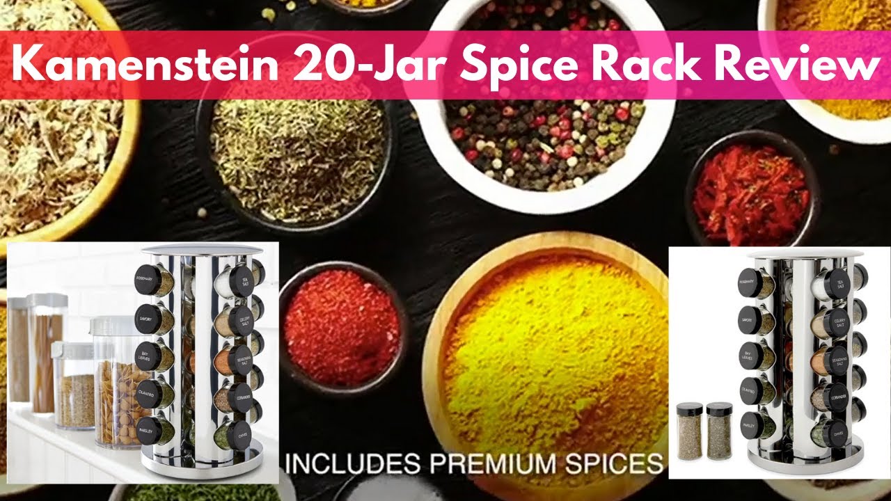 Kamenstein 20-Jar Spice Rack Review: Stainless Steel, Free Refills & Spices Included!