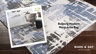 Bolberg Modern Navy Area Rug