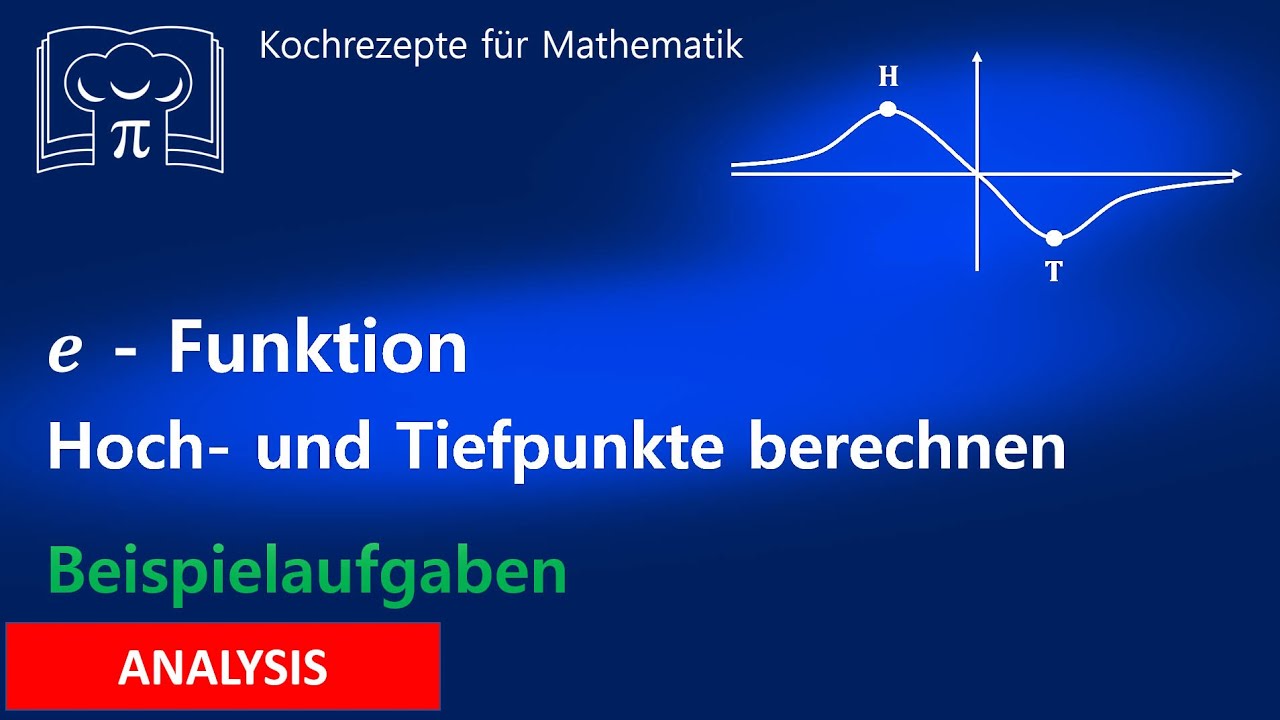e Funktion Extrempunkte berechnen, Hochpunkte / Tiefpunkte YouTube