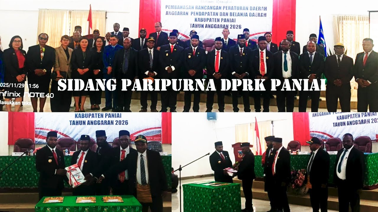 Sidang Paripurna Pembahasan Rancangan Perda Anggaran Pendapatan dan Belanja Daerah Paniai TA 2026