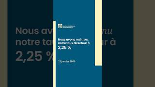 Annonce du taux directeur - janvier 2026