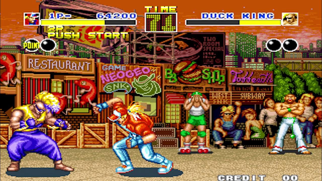 Fatal Fury 1 (Arcade): Stage 6: Dream Amusement Park: Terry Vs