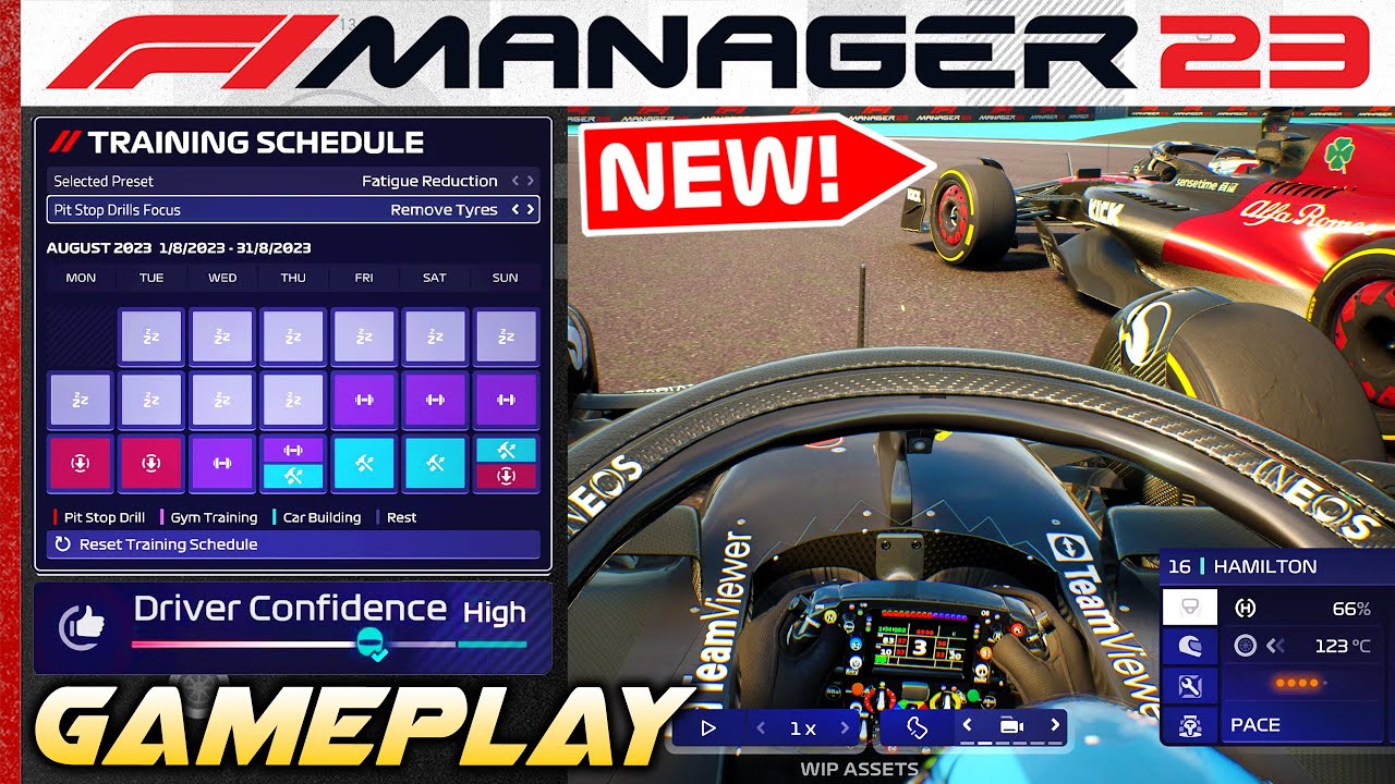 NEW F1 Manager 2023 RACE GAMEPLAY First Look! Better Driver AI, New Contracts, Pitstop Sim and More!