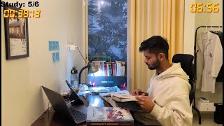 study with me live pomodoro | 6 hours | Med student