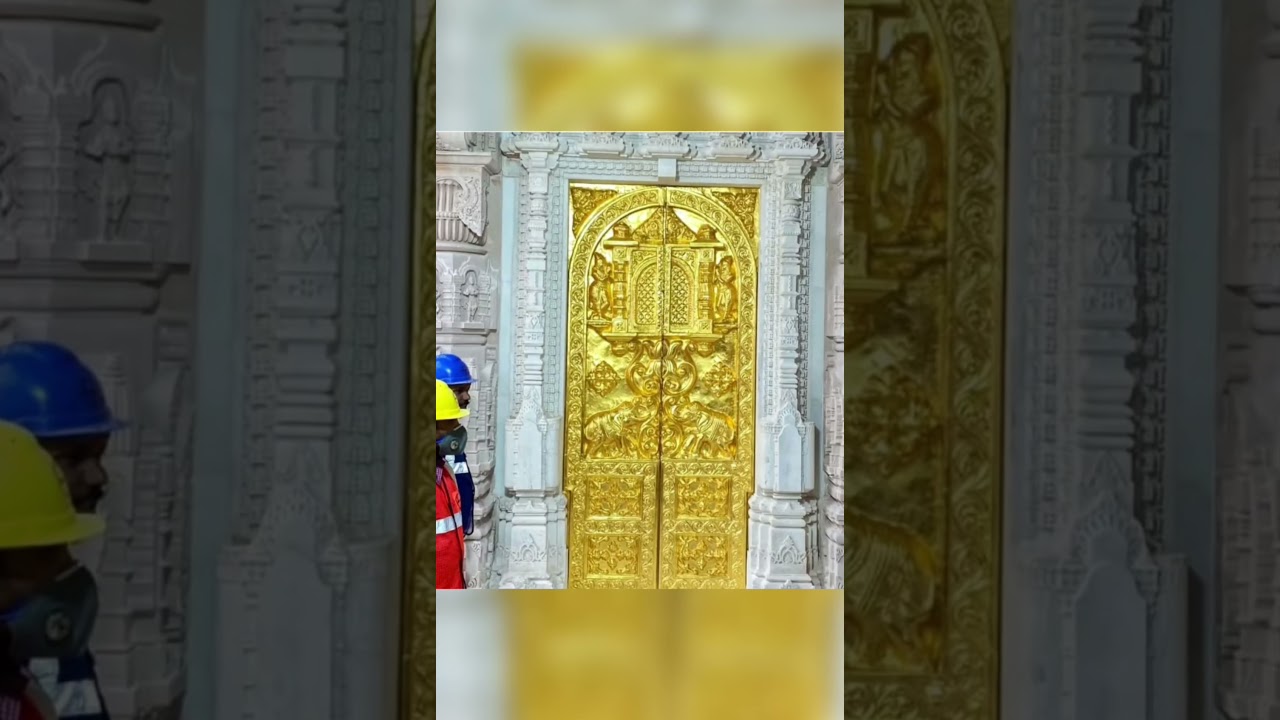 first gold plated door has been installed in Ram mandir 