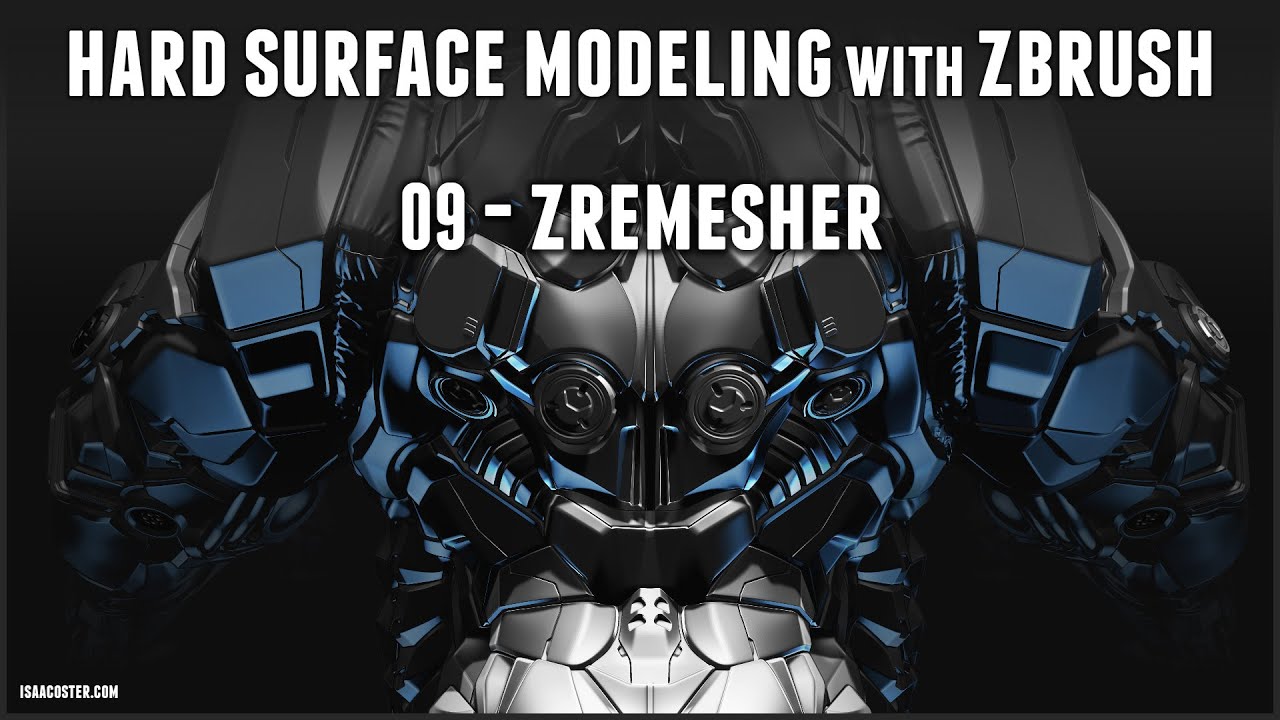 Hard Surface Modeling with Zbrush 09 ZRemesher YouTube