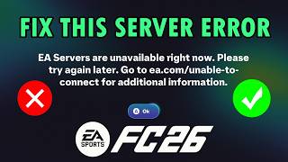 Fix EA servers are unavailable right now in FC 26 | #fc26