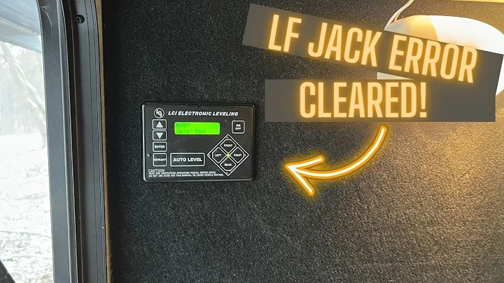 How to clear an RV LCI auto leveling Error Code