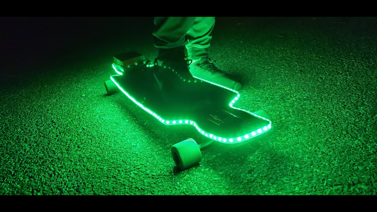 LED Longboard 2.0 Alpha Version with Raspberry Pi! - YouTube