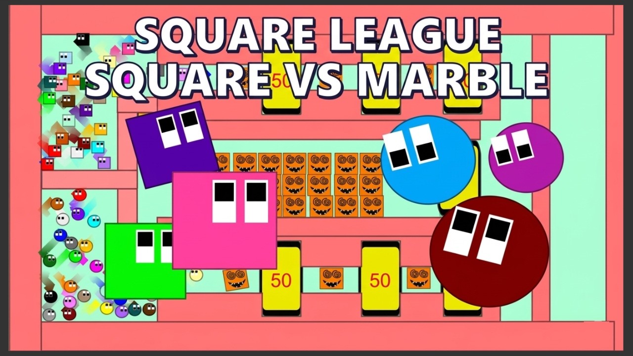 Satisfying Square vs Circle race in Algodoo | Square Race Challenge ...
