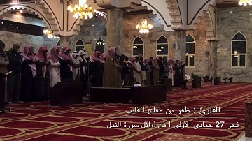 ﴿فتبسم ضاحكا من قولها﴾ فجرية عظيمة من أوائل سورة النمل للقارئ ظفر القليب