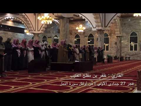 فتبسم ضاحكا من قولها فجرية عظيمة من أوائل سورة النمل للقارئ ظفر القليب 