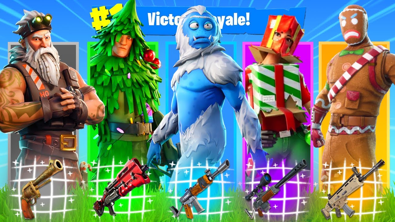 The *RANDOM* CHRISTMAS Skin Challenge In Fortnite!