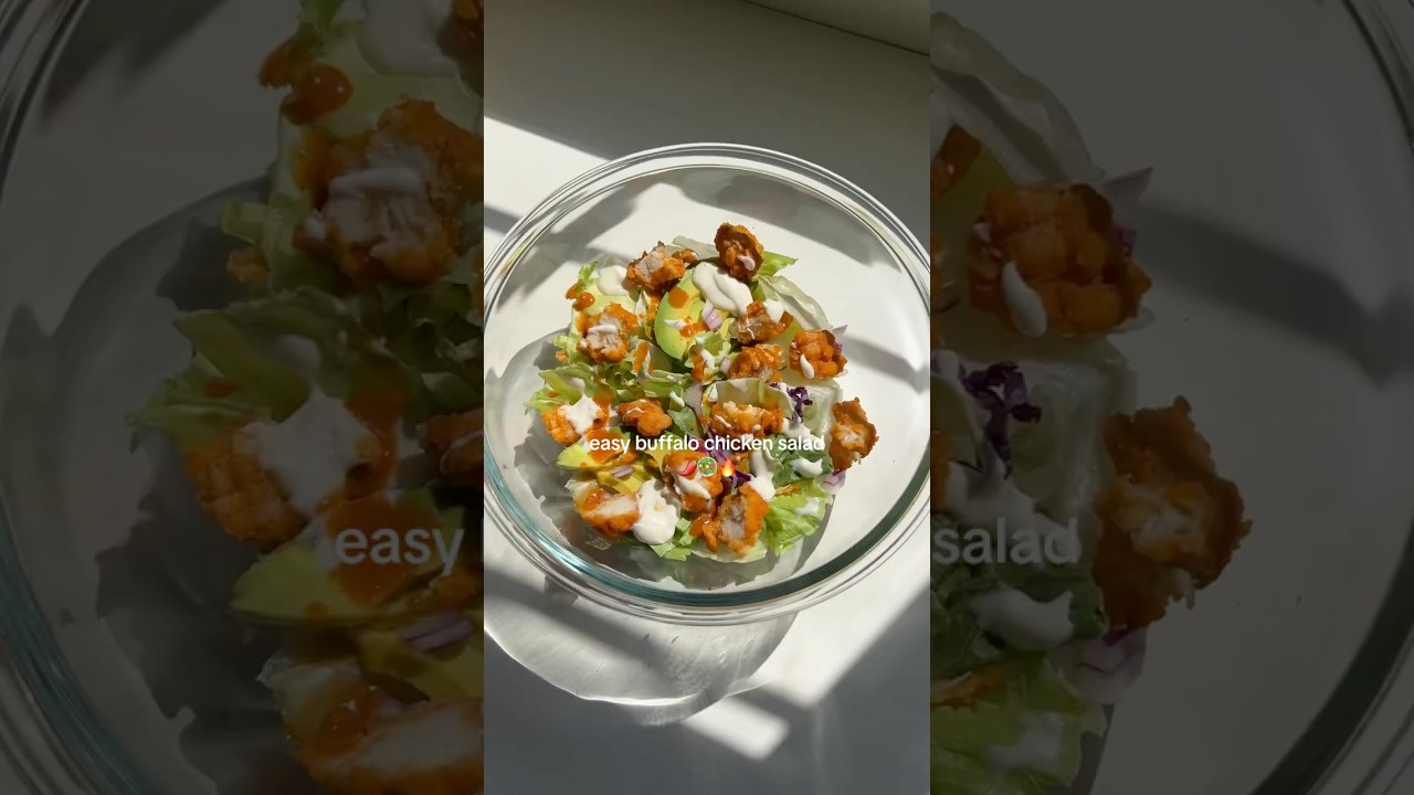5 MIN BUFFALO CHICKEN SALAD 🌶️🥗🔥 