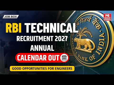 RBI Recruitment 2027 Calendar Out | Manager Technical Civil & Electrical | Exam Date Update