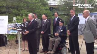 Sen. Rafferty speaks about the need for the new 422 bridge over the Schuylkill River at Trooper Road