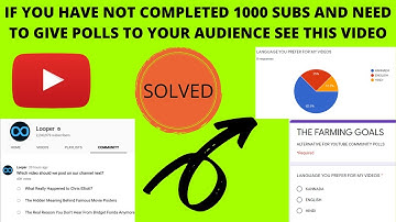 How to Create Polls on YouTube without 1K Subscribers in 2 Minutes through G****e ****s 100%Working