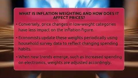 What Is Inflation Weighting And How Does It Affect Prices? - Inflation Insight Channel