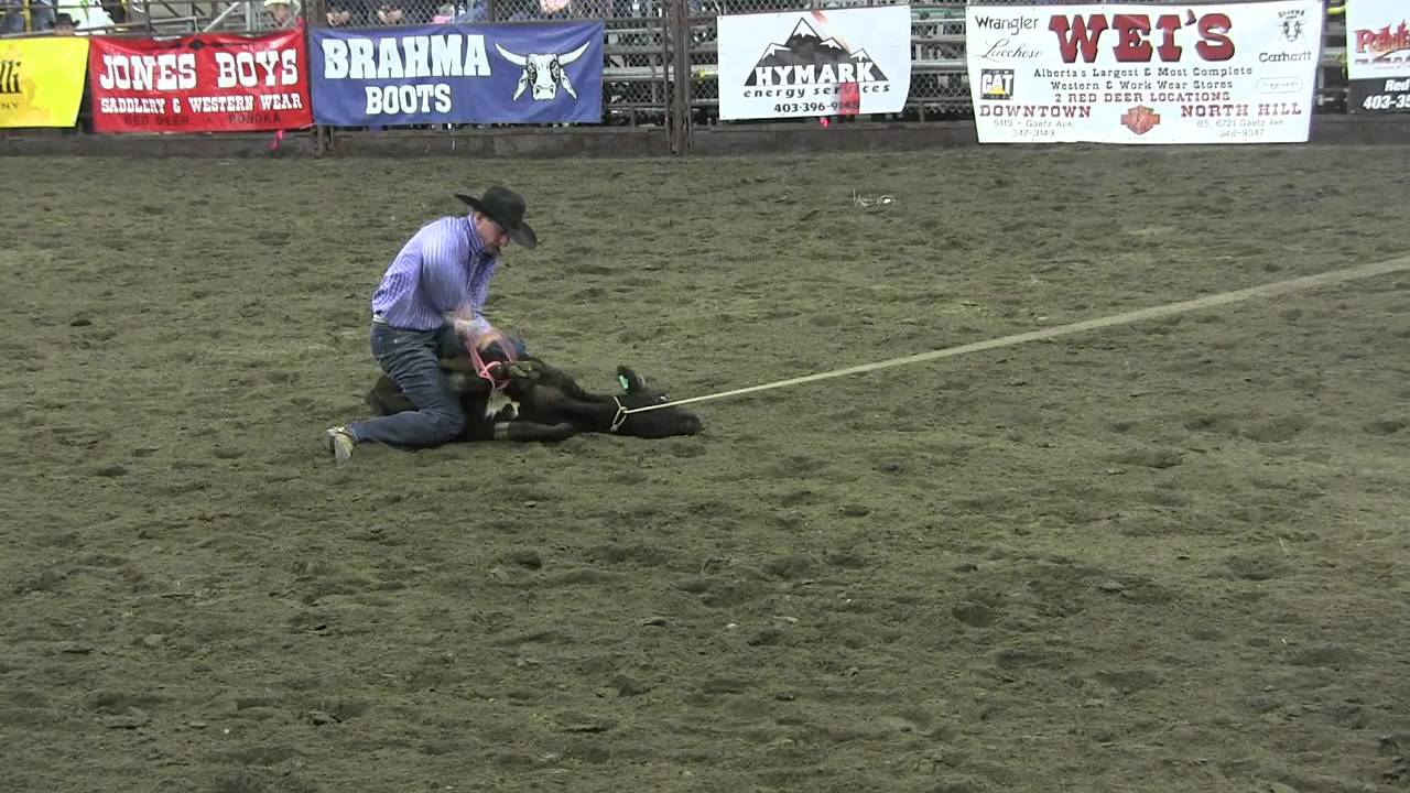 Calf Roping Round Two FCA Finals Justin Heggie 8.5 - YouTube