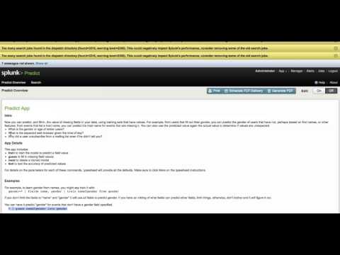 Predict App (WALKTHROUGH) // SPLUNK