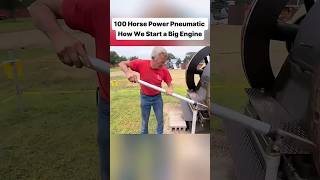 100 Horse Power Pneumatic How We Start a Big Engine #engine #stationaryengine #bigengine #horsepower
