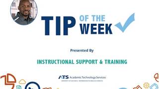 Tip of the Week 14 - Credit/NoCredit Grading Schema in Blackboard