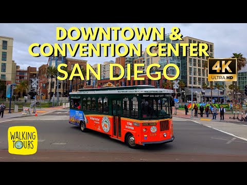 Downtown San Diego Convention Center | San Diego Travel | California Travel Guide | 4K Walking Tour