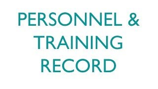 Numark - Personnel & Training Record