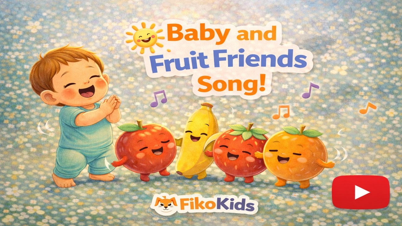 Baby Fruit Friends Dance Song 🍎🍌 Fun Kids Dance Song | Toddler Learning Song | FikoKids